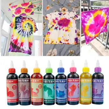 

Textile Paints Accessories Pigment Permanent Colorful DIY Clothing Art Tie Dye Kit Non Toxic Fabric Decorating Jacquard Craft