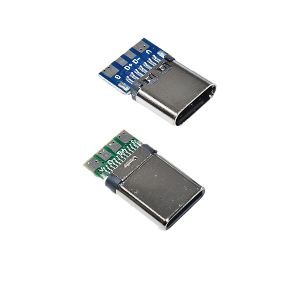 USB 3.1 Type C Connector Male / Female Socket Receptacle Adapter Solder Wire Cable 24 Pins Support PCB Board Port 10Pcs/LOT