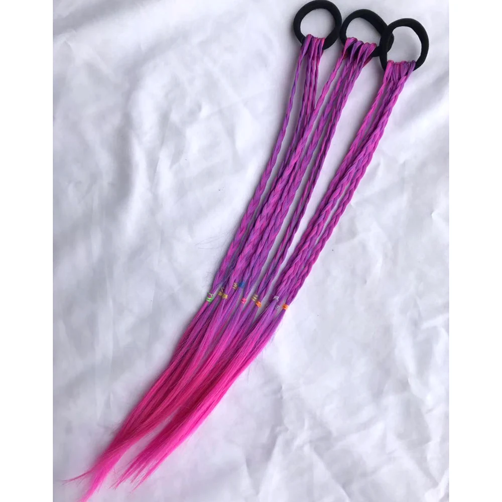 Simple Kid Elastic Hair Band Rubber Band Hair Accessories Kids Wig Headband Girls Twist Braid Rope Headdress Child Gift
