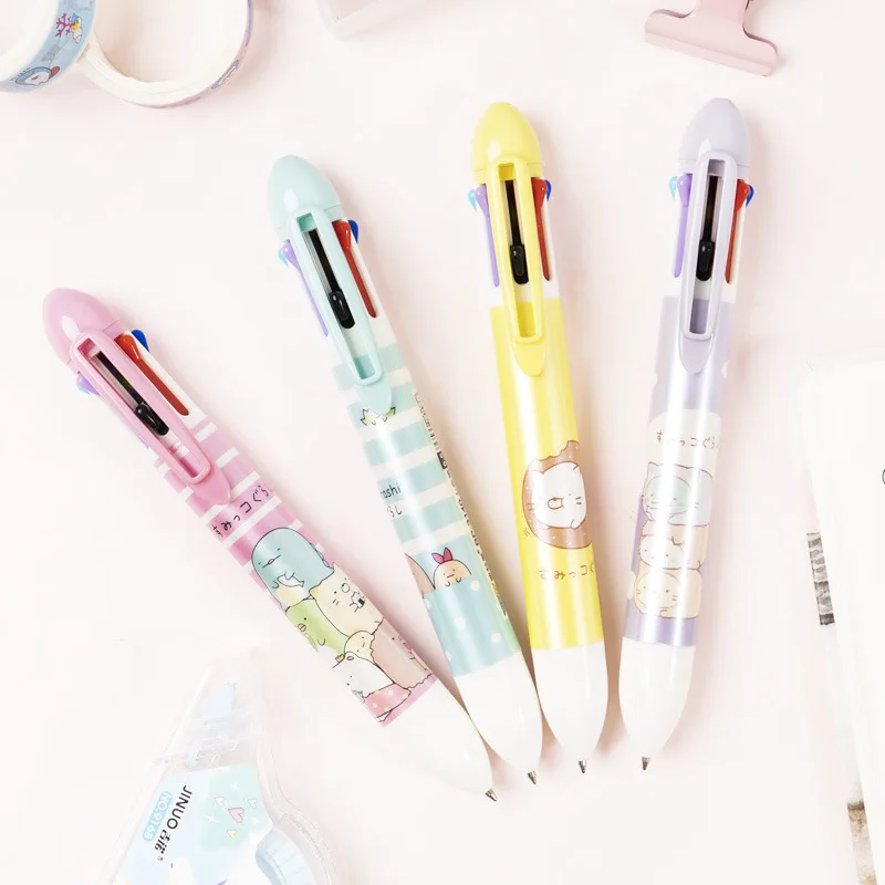 

7 Colors Kawaii Sumikko Gurashi Square Writing Ballpoint Pen Students Office Signature Pen Creative School Stationery Supplies
