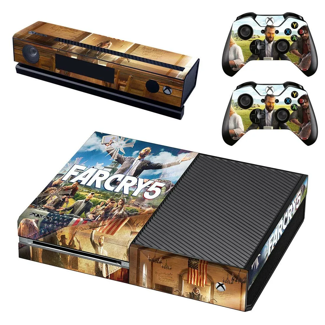 Наклейка для кожи FARCRY Far Cry 5 Полное покрытие для консоли Xbox One& Kinect& 2 контроллера для Xbox One Наклейка для кожи