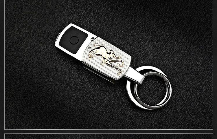 Honest New Style Metal Keychains Top Grade Rotating Key Ring LED Lighting Money Detector Manufacturers Direct Selling Whole