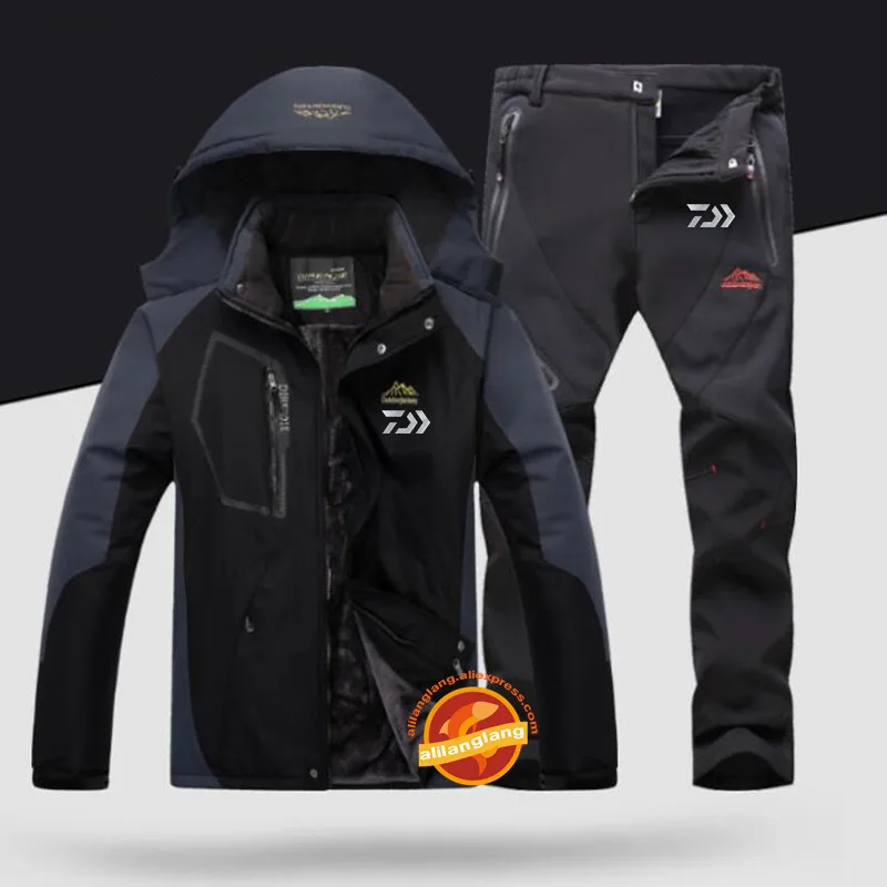 Daiwa рыболовные брюки плюс бархатный Рыболовный набор для улицы дышащие рыболовные эластичные брюки для рыбалки спортивная мужская одежда для рыбалки - Цвет: 11