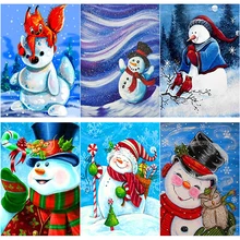 

New 5D DIY Diamond Painting Christmas Cross Stitch Full Square Round Drill Snowman Diamond Embroidery Crafts Home Decor Art Gift