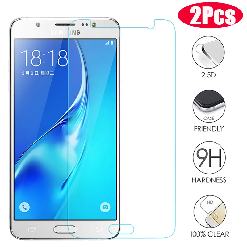 2 шт. 9H закаленное стекло для Samsung Galaxy J3 J5 J7 2017 2016 Защита экрана S7 S6 A5 A6 A7 A8 Plus 2018