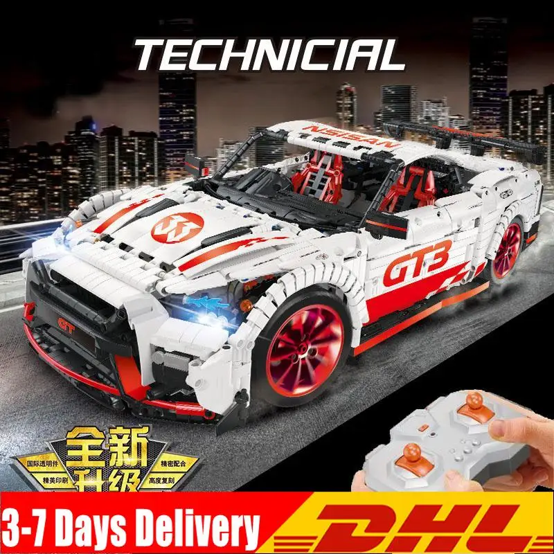 

2019 23010 RC Racing Car With Motor Function Remote Control MOC-22970 Technic Building Blocks Bricks Led Light 3408PCS Kid Gift