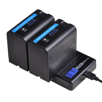 

1x7200mAh NP-F960 NP-F970 Battery with LED Power Indicator + Fast Dual Charger for Sony NP-F550 NP-F770 NP-F750 F960 F970 F950