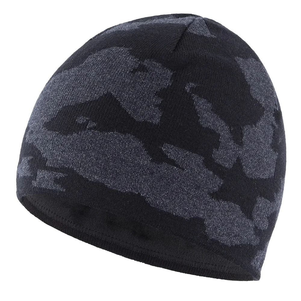 Connectyle New Fashion Camo Men's Winter Hat Acrylic Watch Hat Daily Beanie Cap Soft Fleece Lined Warm Knitted Hats beanie cap for men