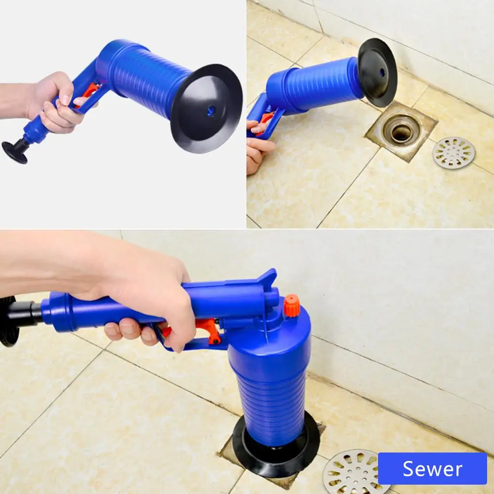 High Pressure Air Power Drain Blaster Gun Powerful Manual Sink Plunger