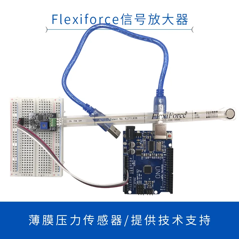 Flexiforce тонкий пленочный датчик давления комплект разработки усилитель сигнала линейная кривая значение давления