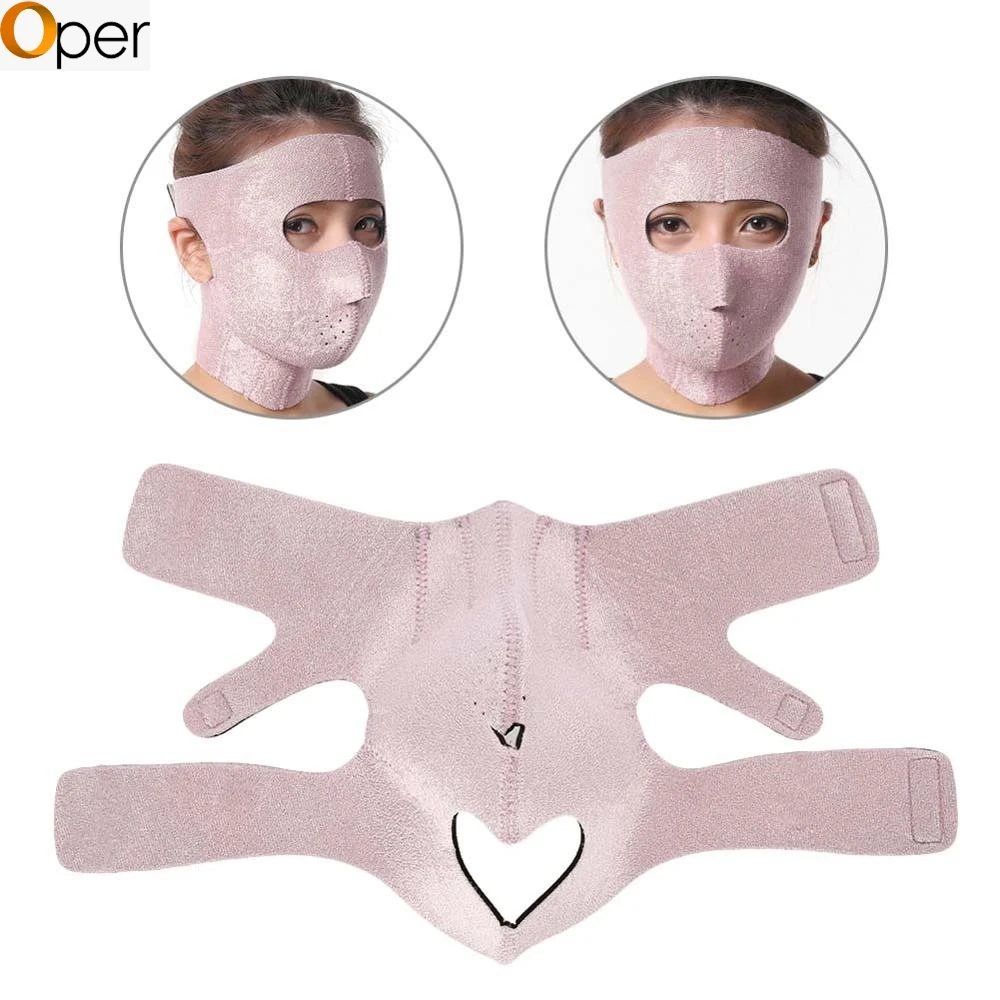 

V Face Slimming Mask Thin-Face Bandages Face Slim Lifting Belts Neck Lift Up Bandage Posture Correction Sleeping Face Belt Tools