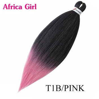 

Africa Girl EZ 26 Inch Pre Stretched Braiding Hair Synthetic Crochet Hair Extensions Professional Low Temperature Fiber