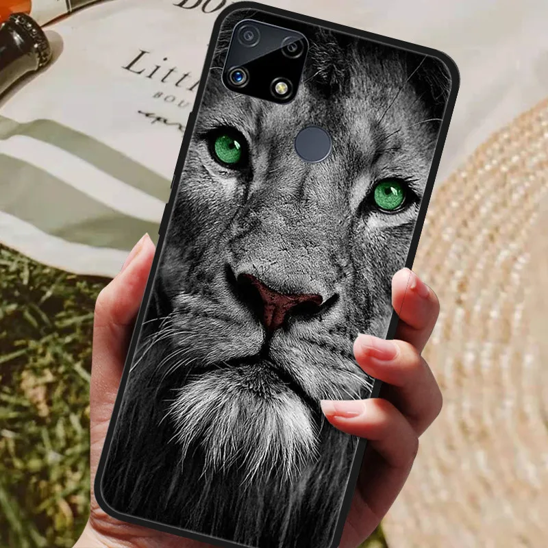 cell phone belt pouch For Realme C25s Case Silicon Back Cover Phone Case for Realme C25s RMX3195 C 25S C25 S Cases Realme C25s Soft bumper coque mous wallet Cases & Covers