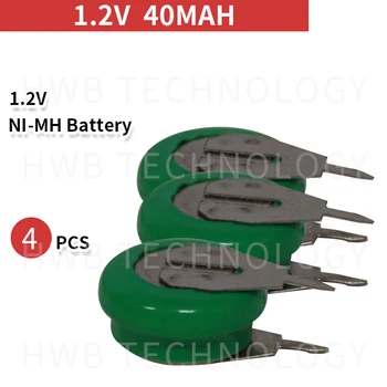 

4 PCS/lot Original Brand New KX 1.2V 40mAh Ni-MH Rechargeable Button Cell Battery Ni MH Batteries With Pins Free Shipping