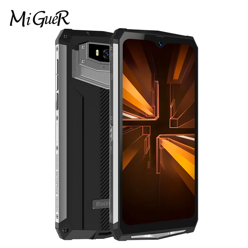 Blackview BV9100 IP68 прочный смартфон 6,3 ''FHD+ Android9.0 4 Гб 64 Гб Helio P35 Восьмиядерный 30 Вт Быстрая зарядка мобильного телефона