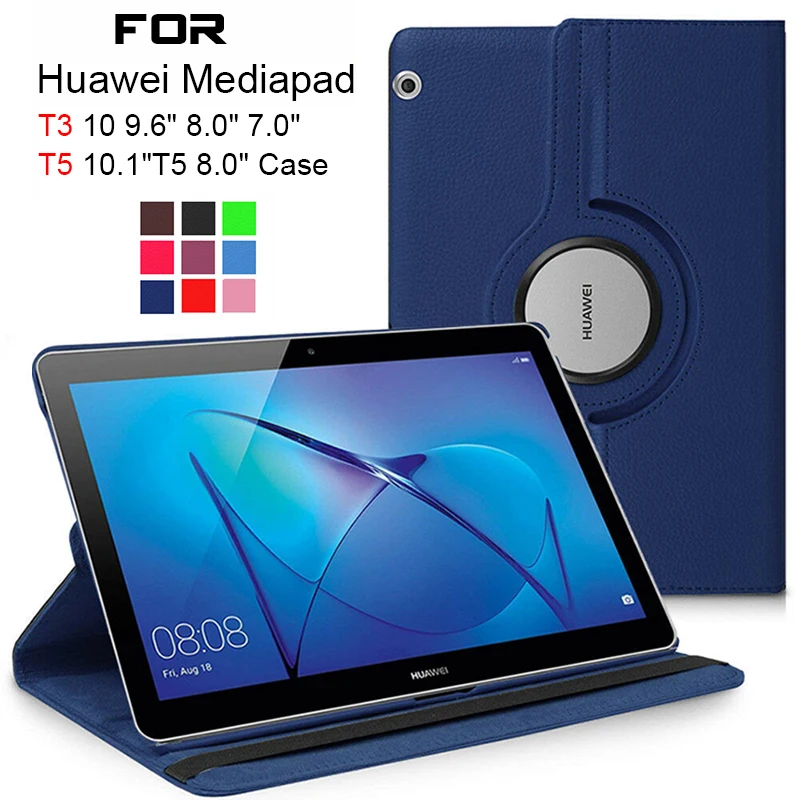 Чехол для планшета Huawei MediaPad T5 10 T3 9 6 дюйма 8 7 0 Wi Fi Φ/L09 Φ/W09 вращающийся на 360 градусов