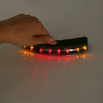 

1 Set 8-LED Motorcycle Riding Helmet Light Stop Brake Indicator Lamp Strip Bulb