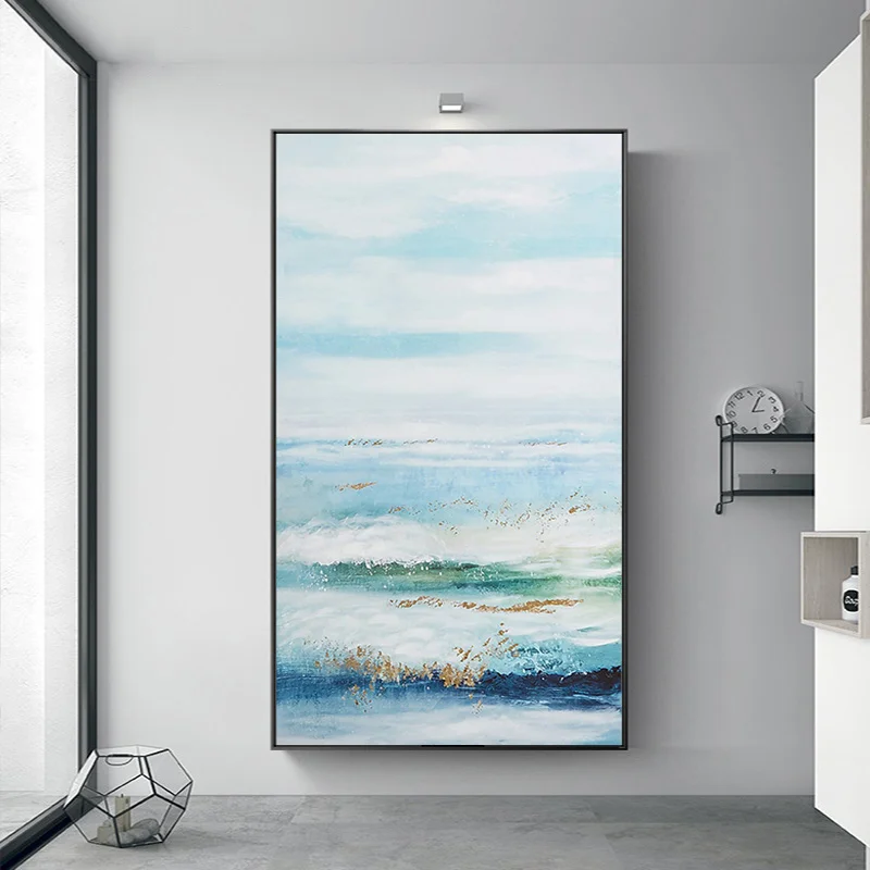 

Nordic hand-painted Oil Painting Decorative Home Porch Light Luxury Modern Restaurant Mural Custom Sharply Aisle Hotels