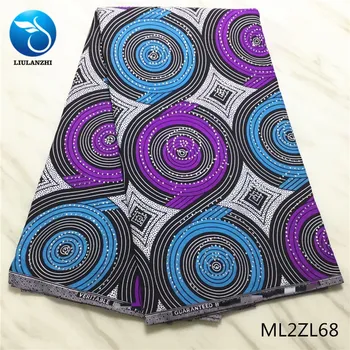 

LIULANZHI African prints stones ankara hot selling polyester wax printing with more stones decoration wax sewing ML2ZL65-74