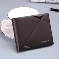 Men Wallet Genuine Leather Casual Bifold Wallet Design Card Holder Organized Slim 1