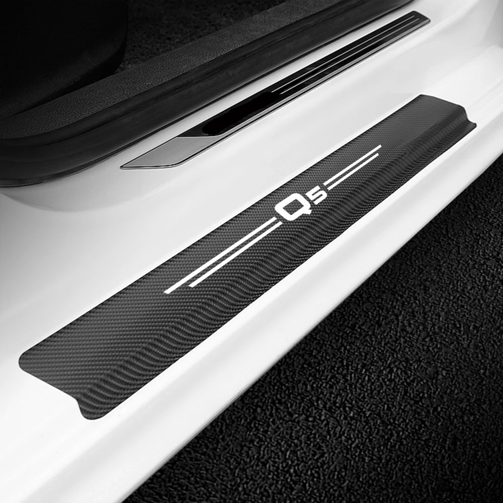 HungMieh 4 шт наклеек на автомобильные накладки на пороги защита наклейки на ногти аксессуары для Audi A4 A5 A6 A8 C6 C5 A1 A7 A8 Q2 Q3 Q5 Q7 TT