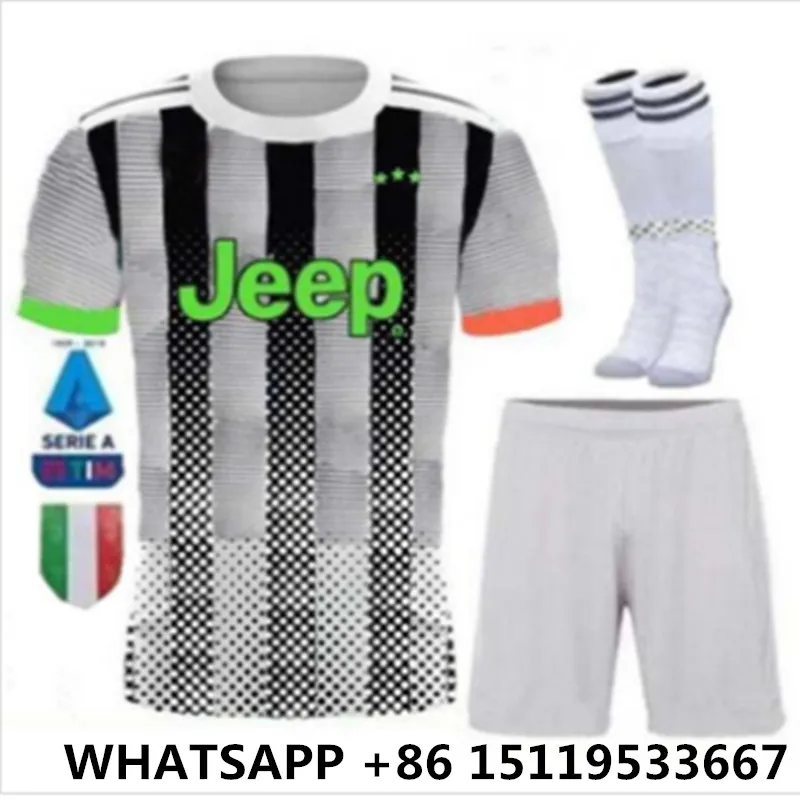 juve футбольный Джерси BUFFON Dybala DE LIGT Ramsey Emre Can Ronaldo Mandzukic Kean комплект для взрослых футбольная рубашка 19/20 juve рубашка - Цвет: shirt