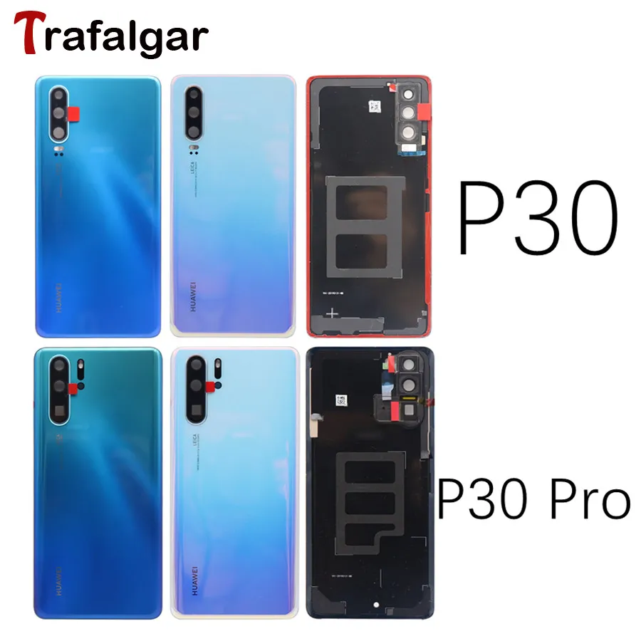 

For Huawei P30 Back Battery Cover Rear Glass Door Housing Case ELE L09 L29 For Huawei P30 Pro Battery Cover+Camera Lens VOG L04