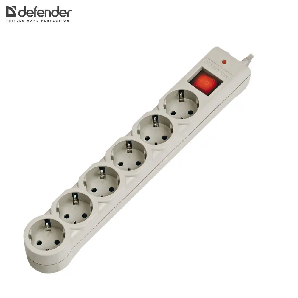 Сетевой фильтр Defender DFS 601 1,8 м, 6 розеток