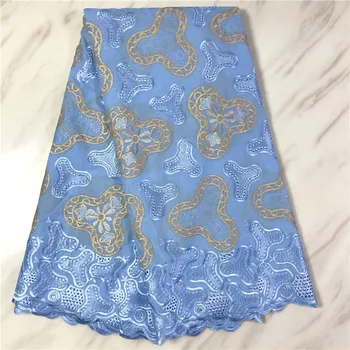 

Lot African Cotton Ear Embroidery Lace Fabric Nigerian Swiss Voile Swiss Lace Party ! TL30914