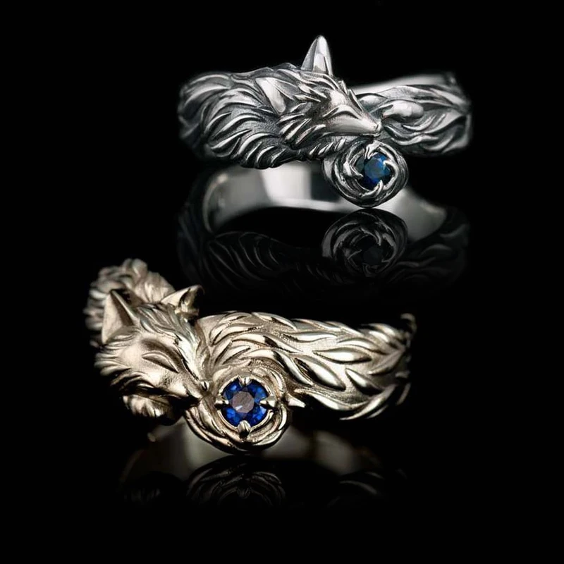 Кольцо в форме лисы для мужчин и женщин винтажное Ювелирное Украшение стиле панк