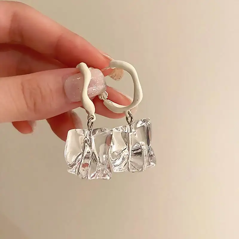 Fashion Transparent Irregular Acrylic Earrings For Women Korean Style Temperament pendientes Jewelry Boucle D'oreille Femme 2021 |