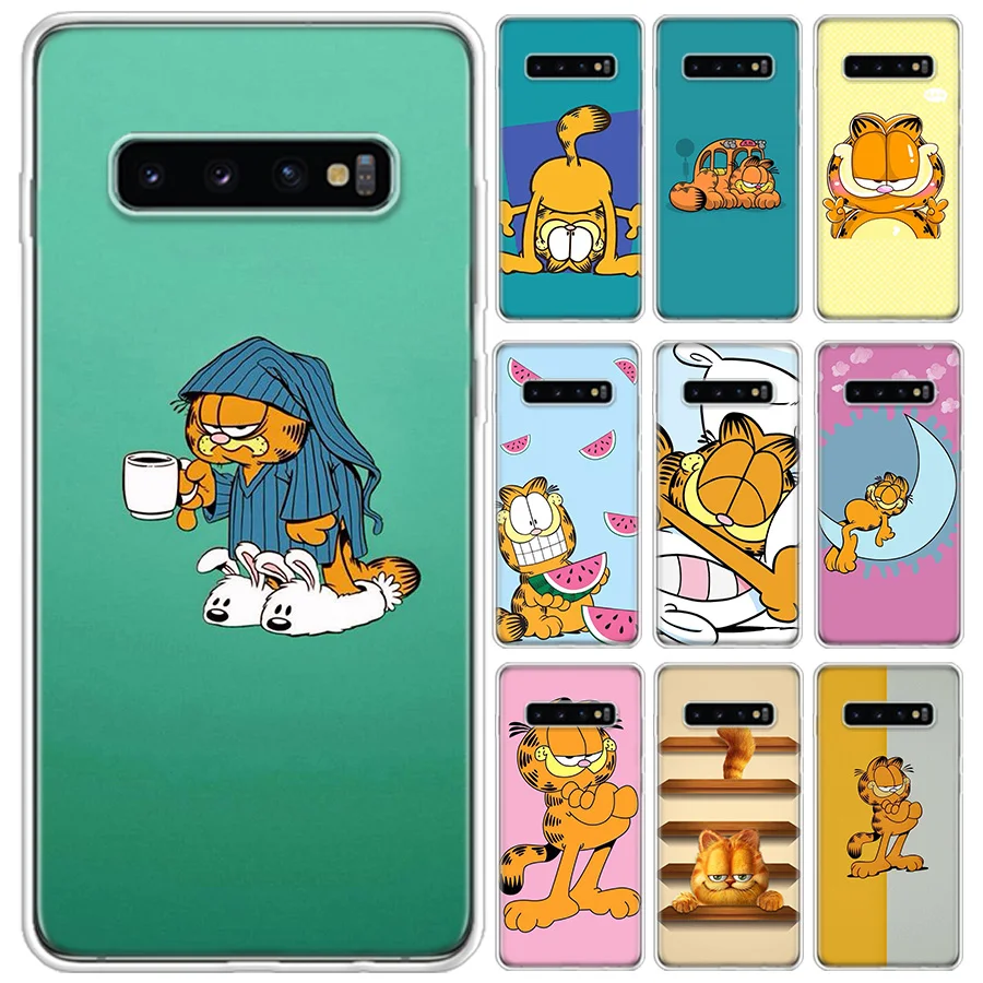 Животные чехол для телефона с изображением Гарфилда Samsung Galaxy S20 ультра плюс S7 S8 S9