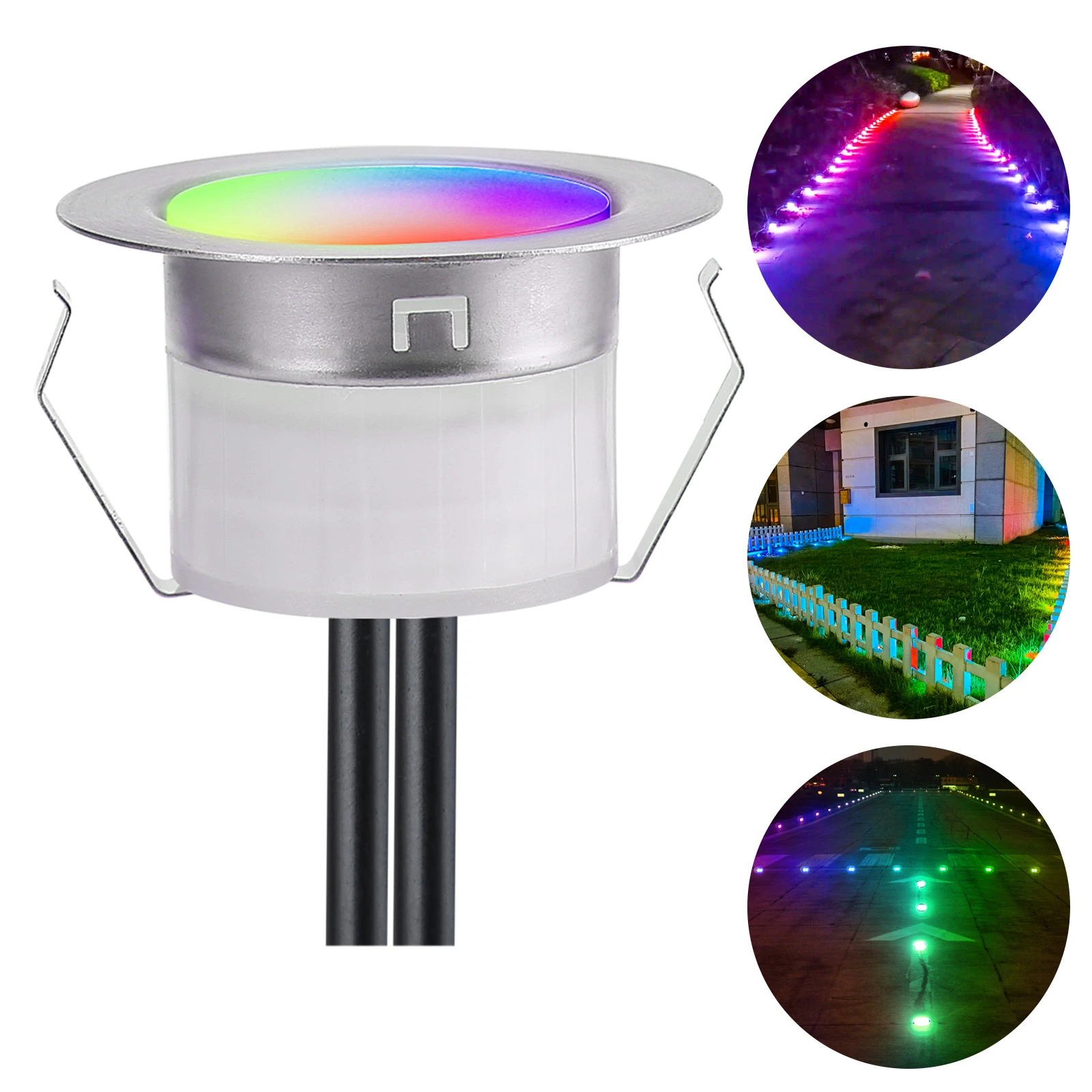 New IP67 Symphony 45mm DC12V Recessed LED Deck Light Outdoor In-ground Lamp Landscape Light for Yard Garden Pathway Stairs Patio
