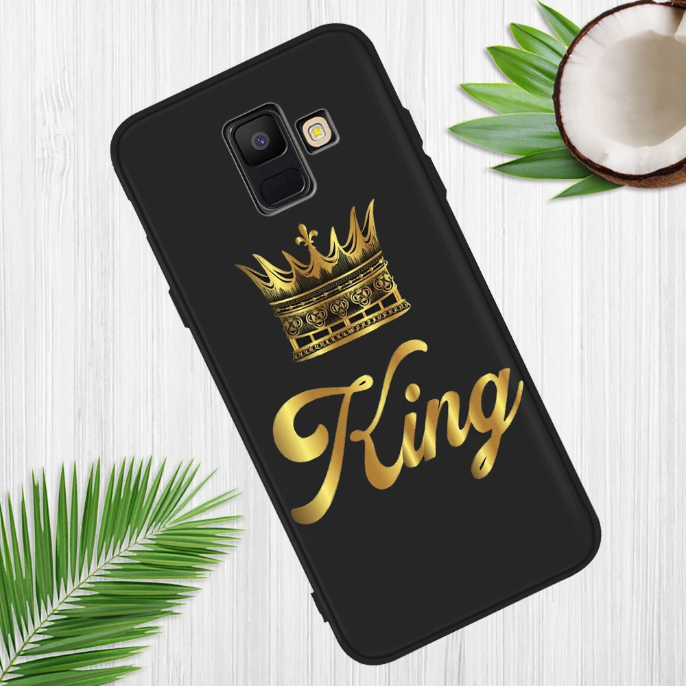 «King», «queen» класса люкс для samsung Galaxy A9 A8 A7 A6 A5 A3 J3 J4 J5 J6 J8 плюс M30 A40S A10 A20E чехол для телефона etui для пар