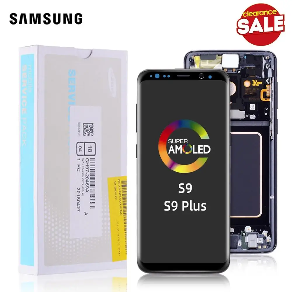  Original AMOLED Display for SAMSUNG Galaxy S9 LCD G960 G960F S9 Plus LCD G965 G965 Touch Screen Dig
