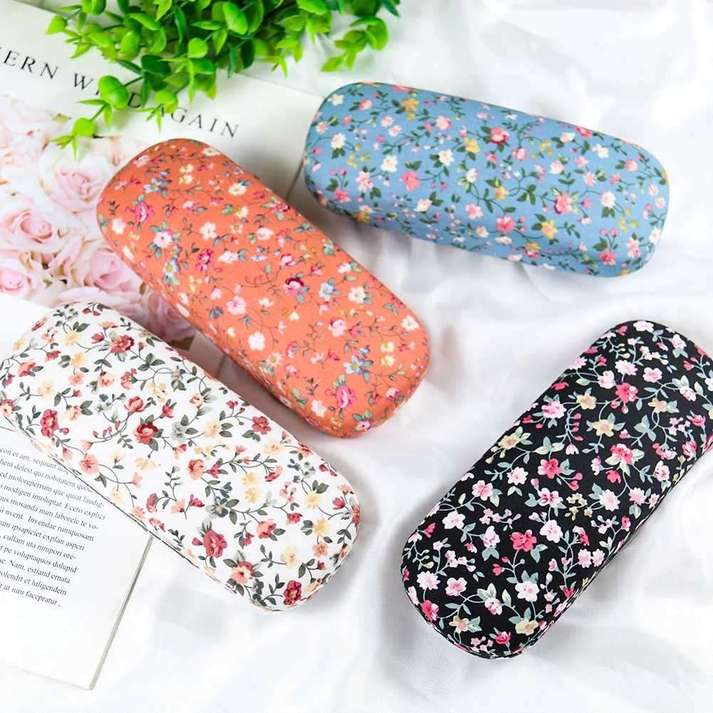 Fashion Protable Hard Eye Glasses Case Floral Reading Box Sunglasses Eyewear Protector Pouch Bag Jewelry Storage | Дом и сад