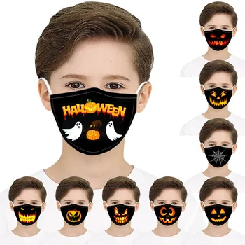 

Children Halloween Print Face Mask Scarf Mascarilla Mascarar Activated Carbon Mask Washable And Reusable Mascarillas In Stock