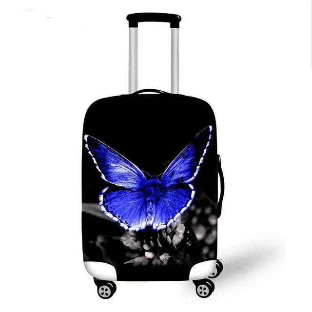 18-32 Inch Beautiful Butterfly Travel Luggage Thick Protective Covers Women Cute Bagages Girls Elastic Anti-Dust Suitcase - Цвет: as pictures