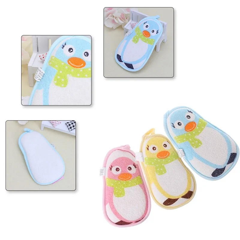 1 Piece Cartoon Animals Towel Fabric Baby Bath Brushes Soft Newborn Soft Cartoon Bear Children Infant, baby brush, baby bath sponge, body brush