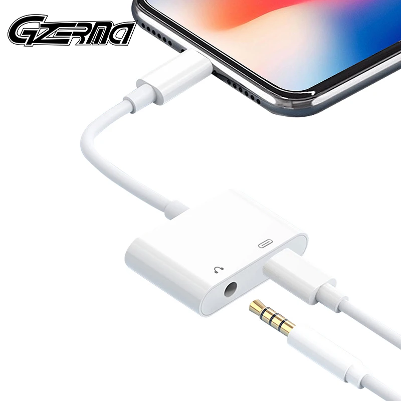 2 в 1 аудио зарядное устройство адаптер для наушников iPhone 11 X мобильного телефона с