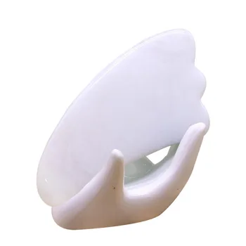 

100% Natural Jade Guasha Scraping Massage Scraper Face Massager Board Rose Quartz Agate Acupoint Facial Eye Care