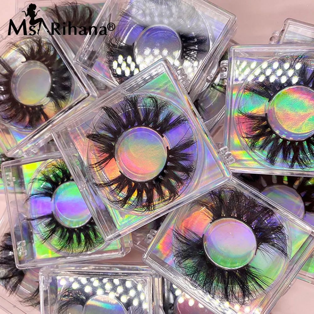 

Mink Lashes Wholesale Vendor Makeup False Eyelash In Bulk Lash Packaging Boxes Dramatic 5D Mink Lashes Bulk Mink Eyelashes 25mm