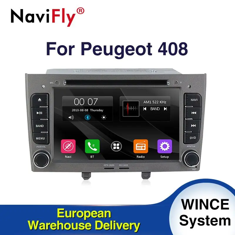 

Wince system Car Multimedia player For Peugeot 408 308 308SW 7inch 2din CD DVD GPS navigation Audio Radio Stereo Bluetooth WIFI