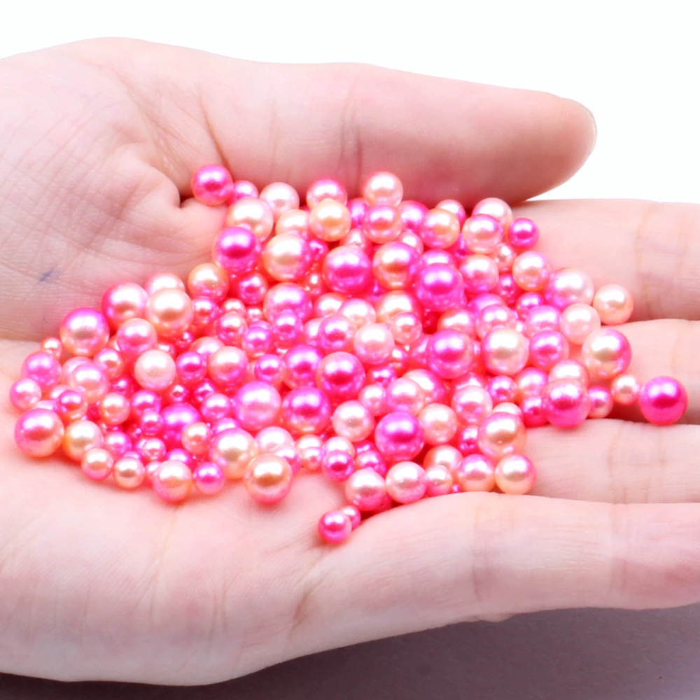 

Small Pack 3mm 1000pcs RainBow Color No Hole Round Pearls Imitation Pearls Dresses DIY Jewelry Nail Art Decorations