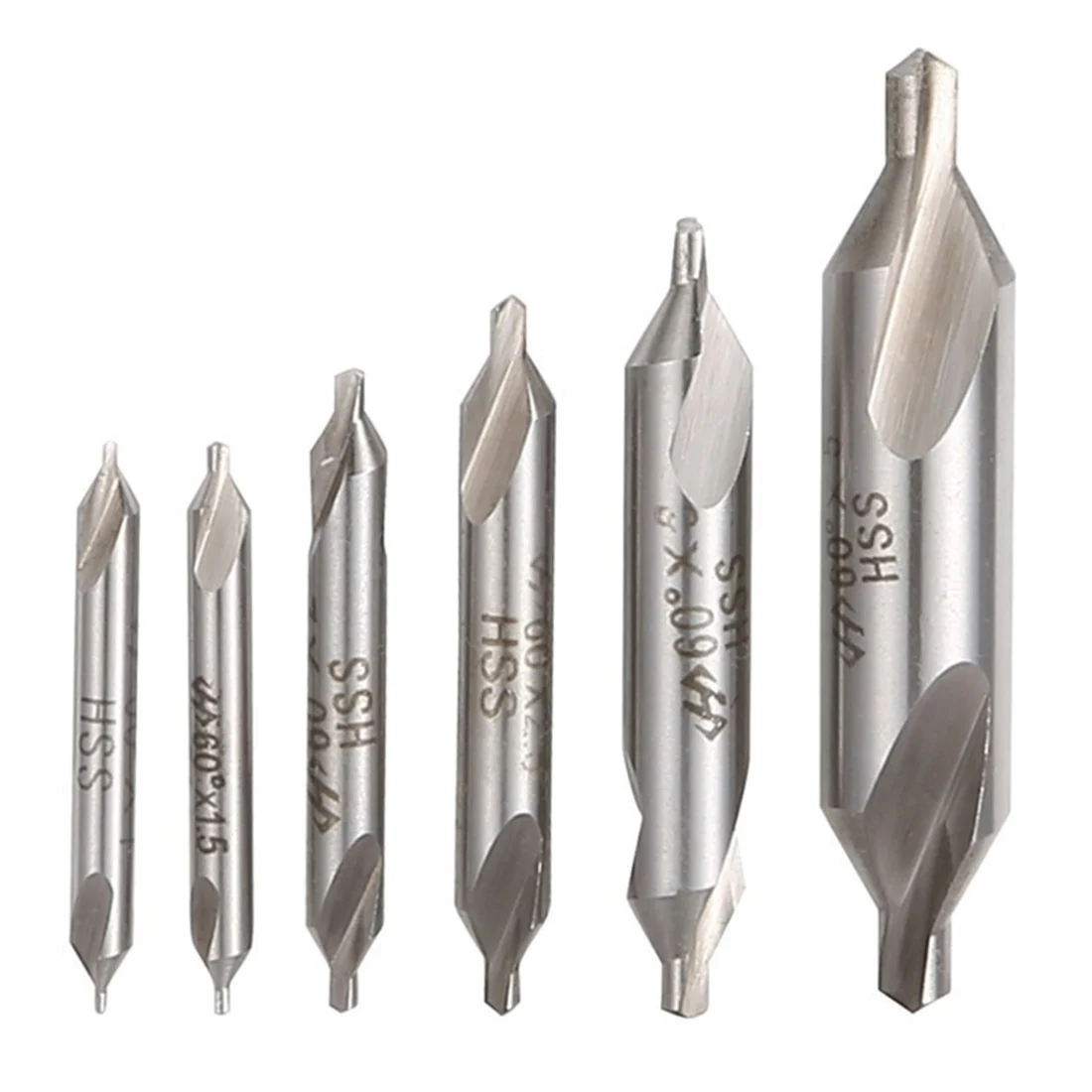 HSS High Speed Steel Combined Center Drills Bits 60 Degree Countersink Drill 1mm 2mm 3mm 5mm For Power Tools | Инструменты