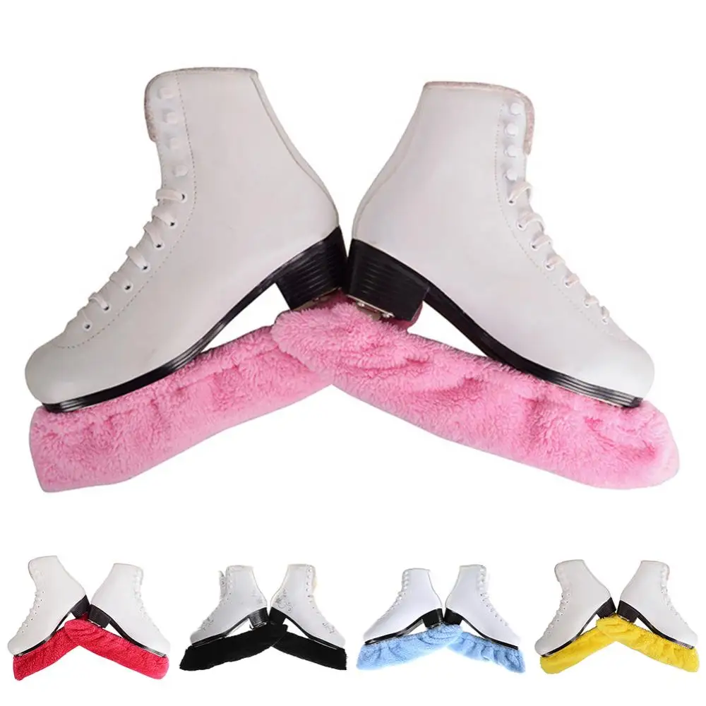 Ice Skate Guards 1Pair Unisex Figure Skating Shoes Cover Elastic Velvet Anti-rust Dustproof Spats Protective Jacket Blade Guard for Ice Skating