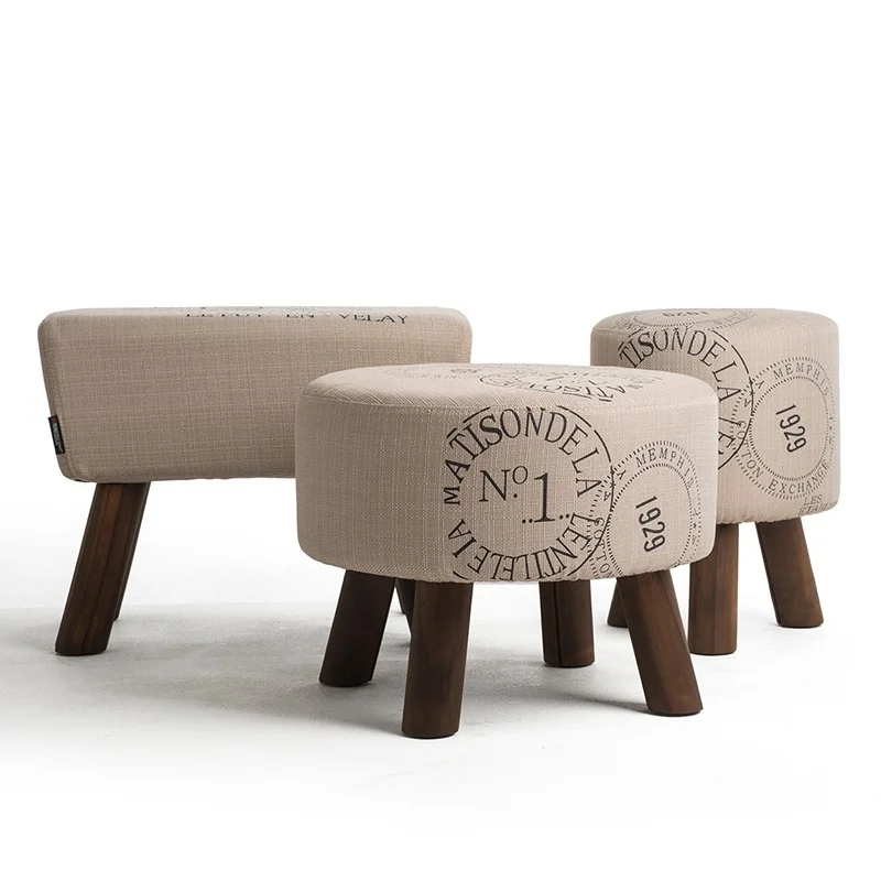 Sofa stool solid fabric child living room small stooLsimple modern shoe | Мебель