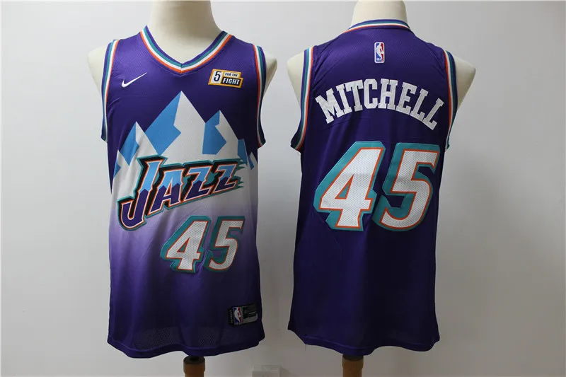 Юта мужские baskeball#45 Donovan Mitchell майки - Цвет: 1