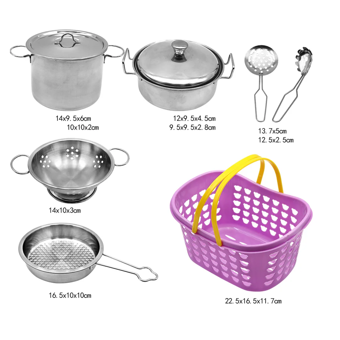 24Pcs Children Stainless Steel Pretend Kitchen Cooking Utensils Cookware Playset With Apron And Hat Education Toy Gift For Kids