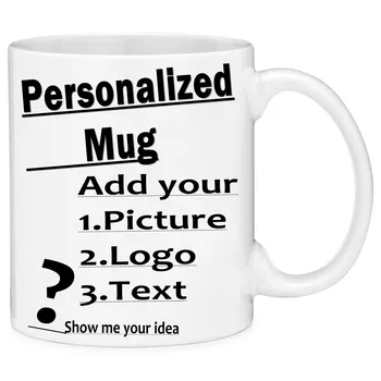 

Personalized Coffee Mug - Add your Pictures, Logo, Text to Custom Mugs (11 Oz)